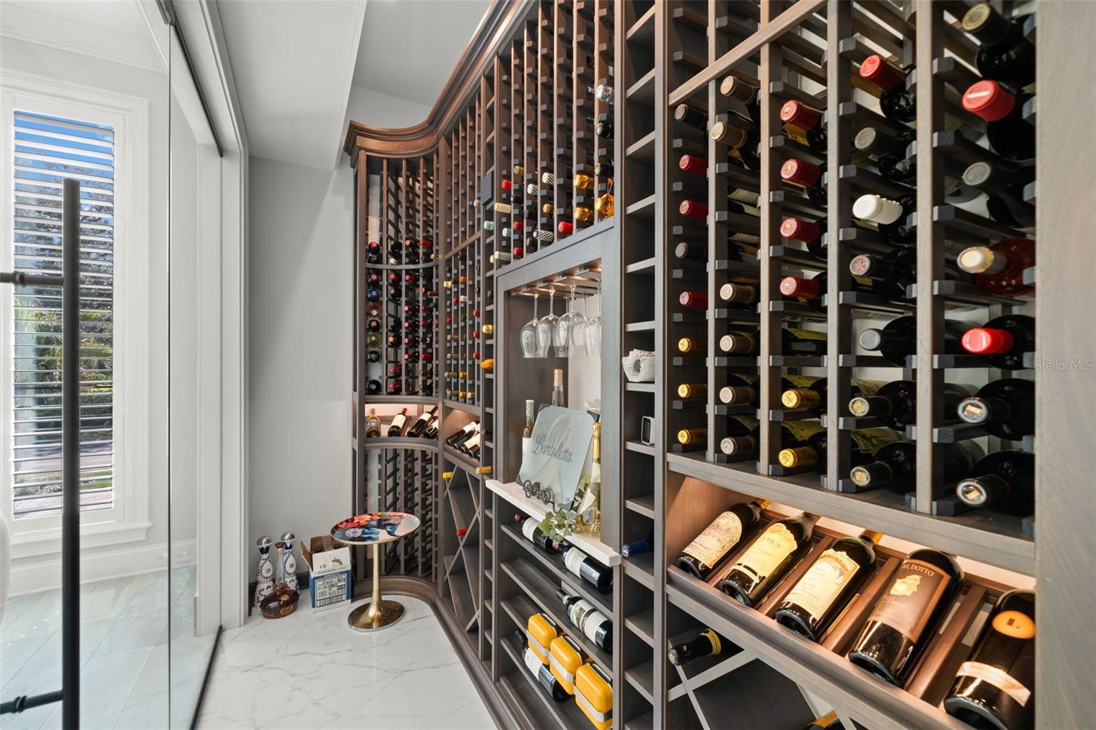 Wine cellar in living room