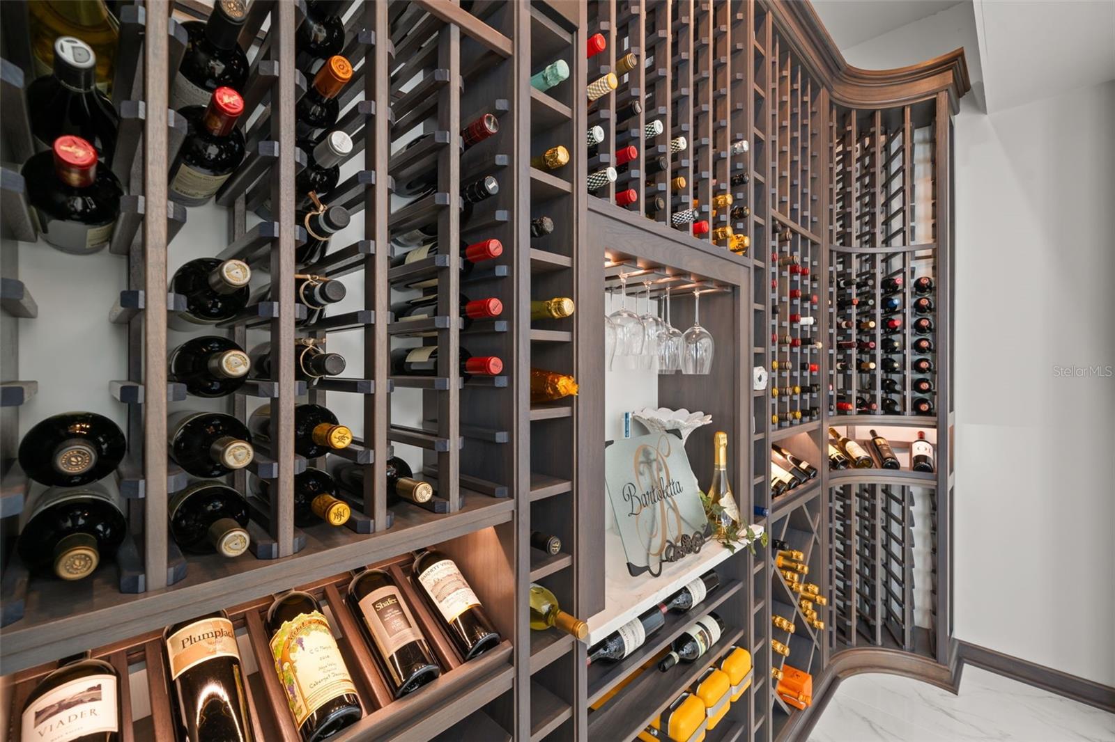 Wine cellar in living room