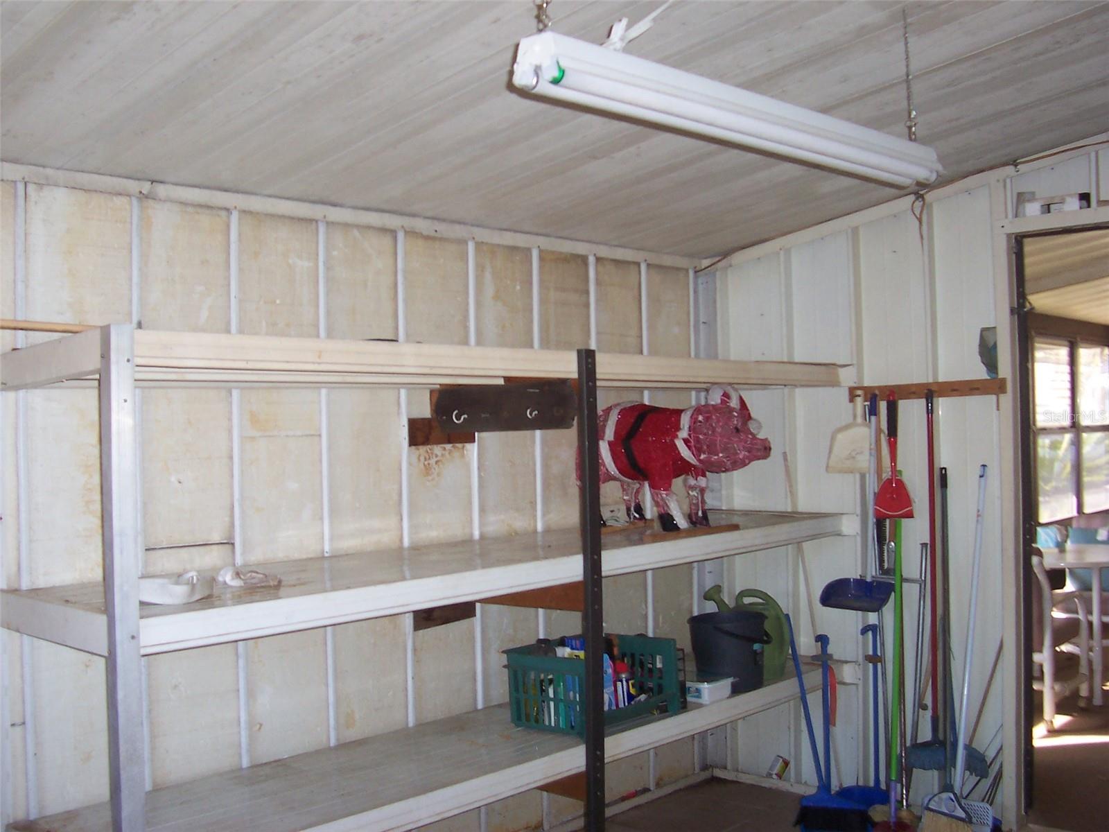 Storage Shelves for those holiday decorations, cleaning supplies or whatever you'd like!