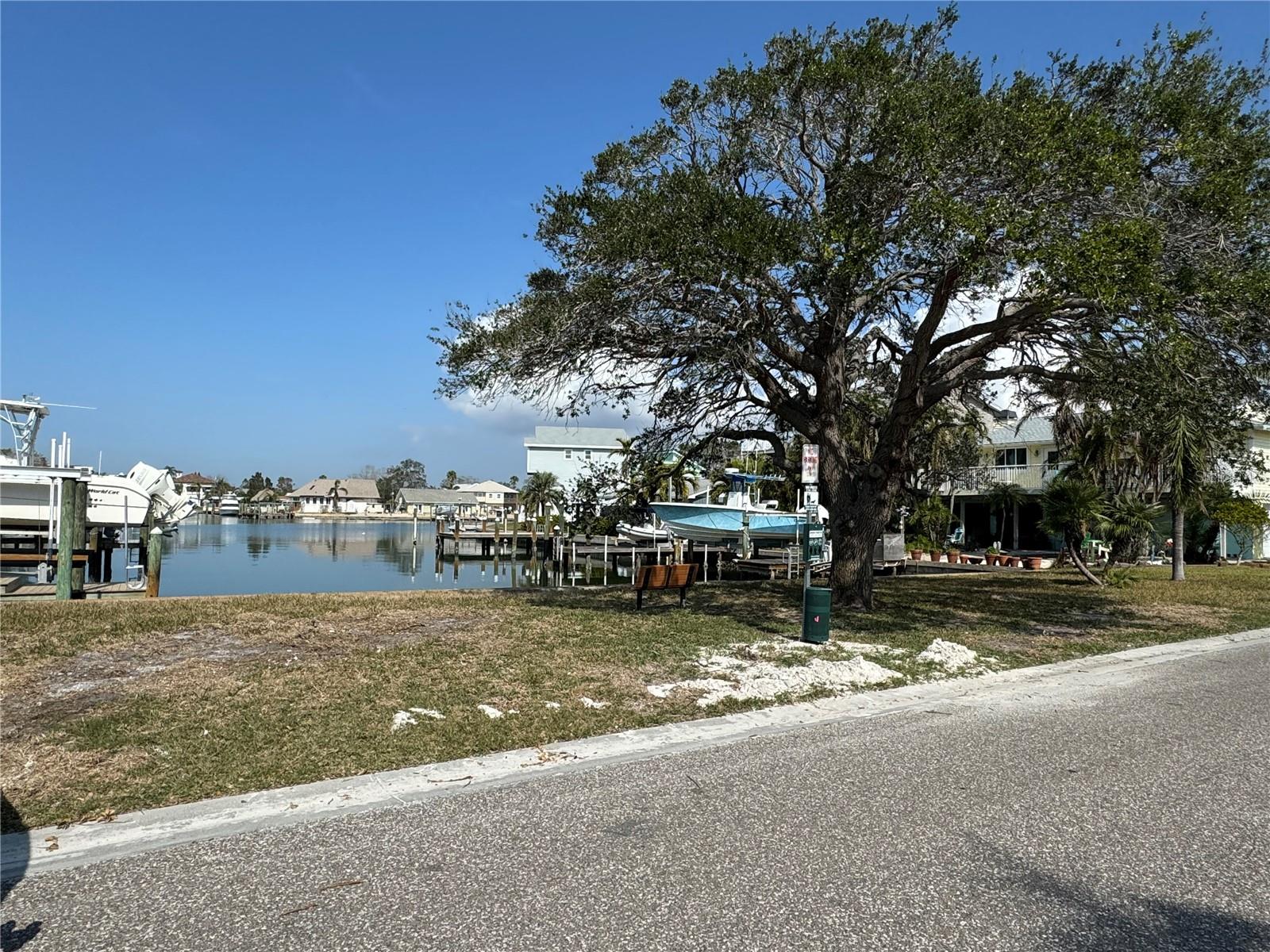 One of two areas to on street with water area