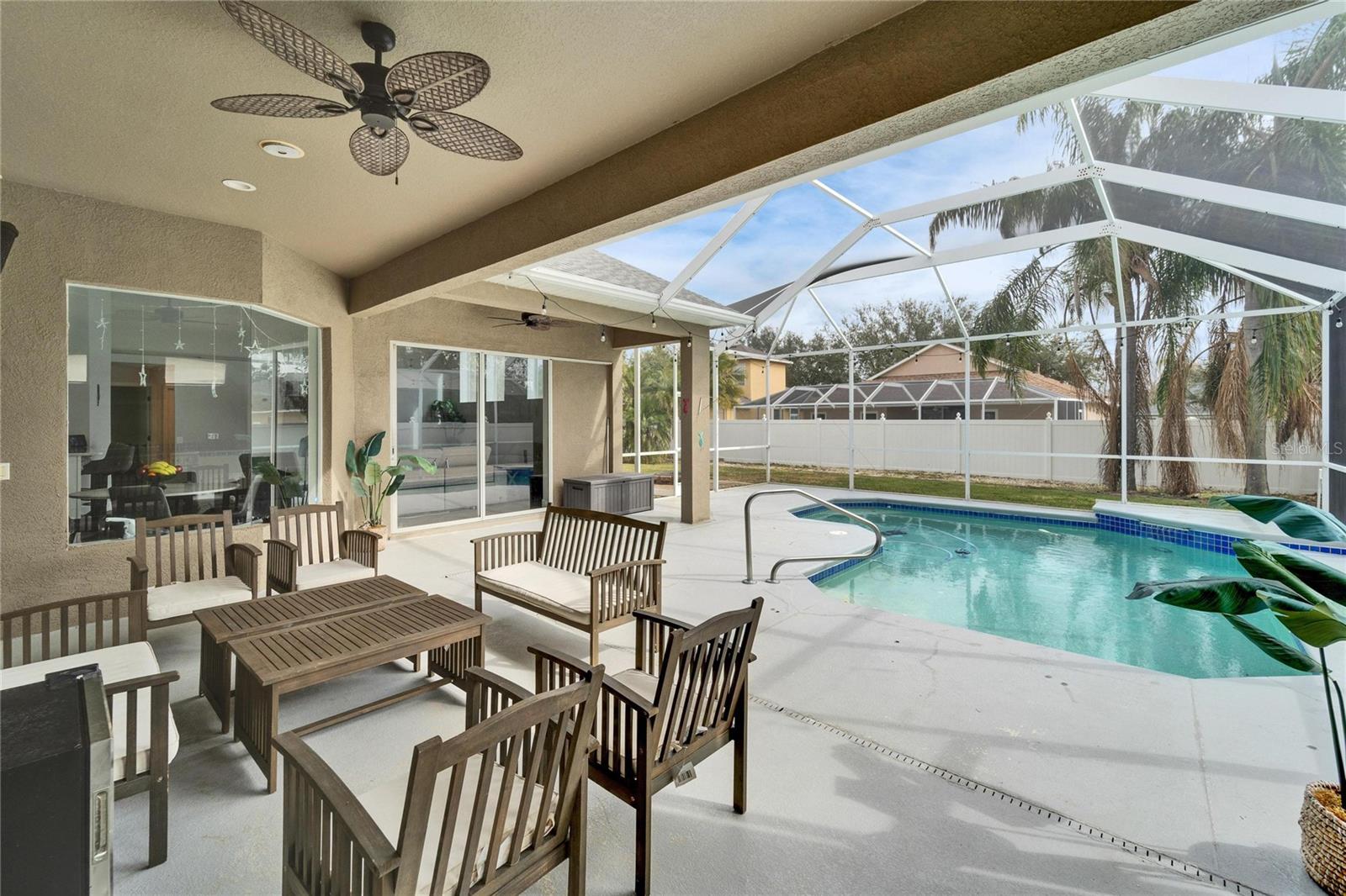 Covered Lanai with Screened Pool