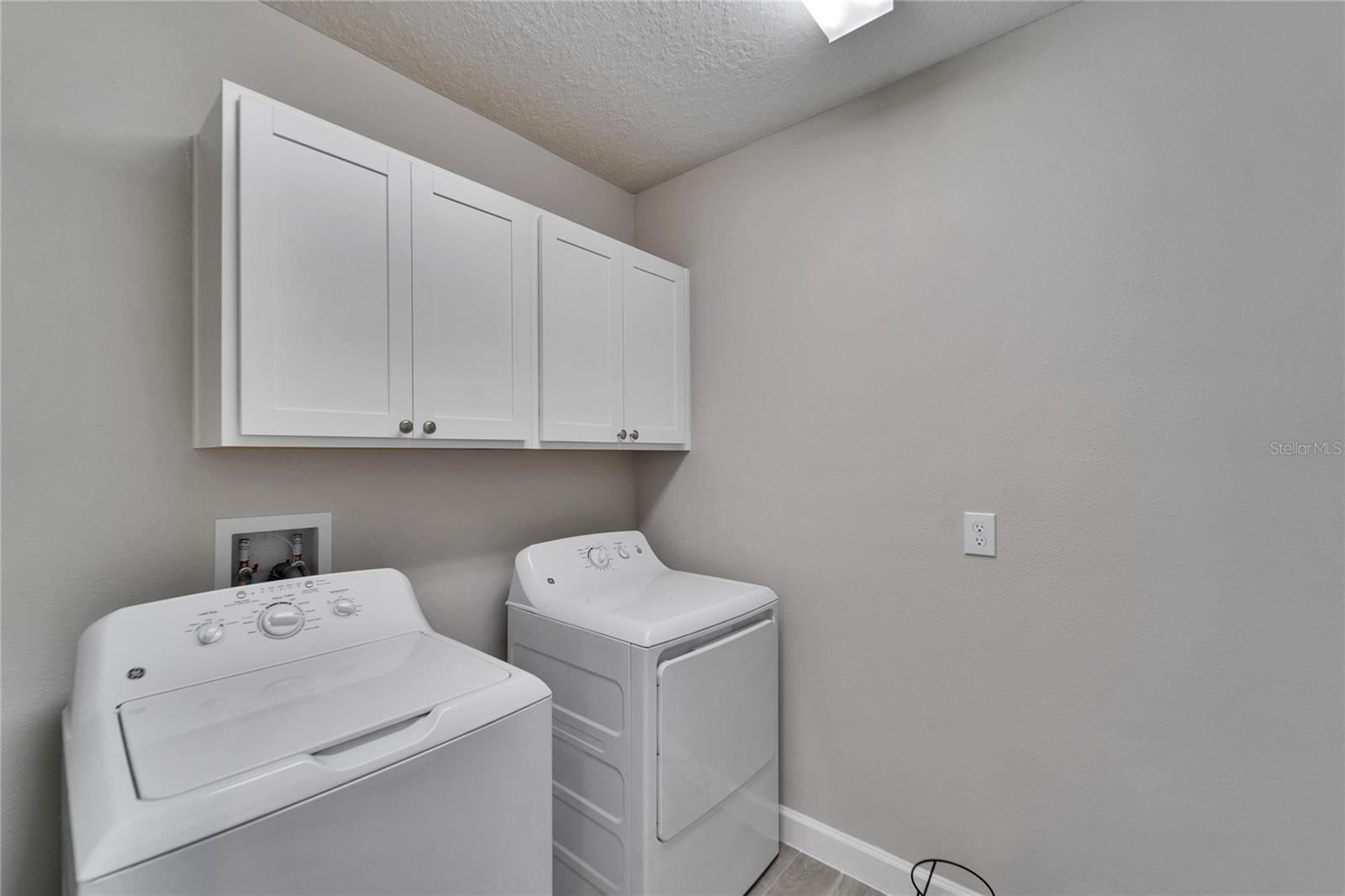 Laundry room.  All appliances stay with the home.  The clothes dryer is electric.