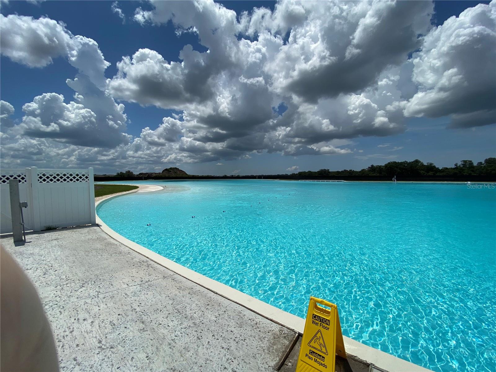 Beautiful clouds blowing in over the lagoon.