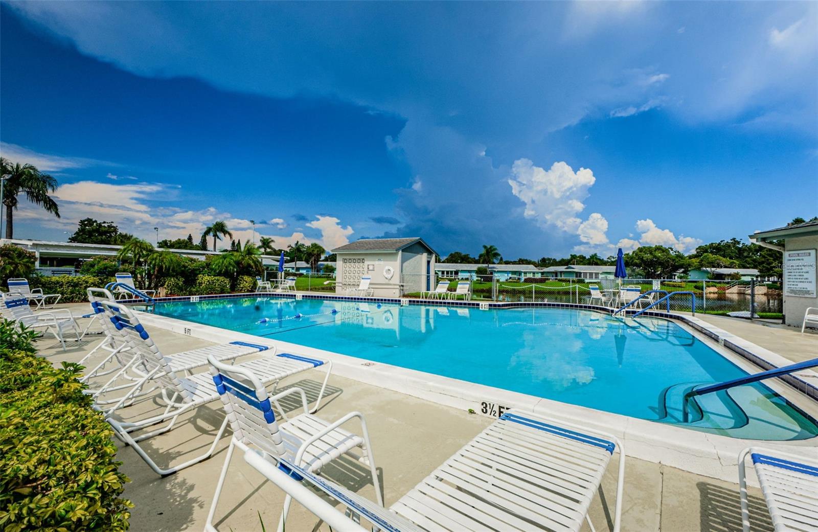 Take a refreshing dip and enjoy the beautiful Florida weather from your Andover Community Pool!