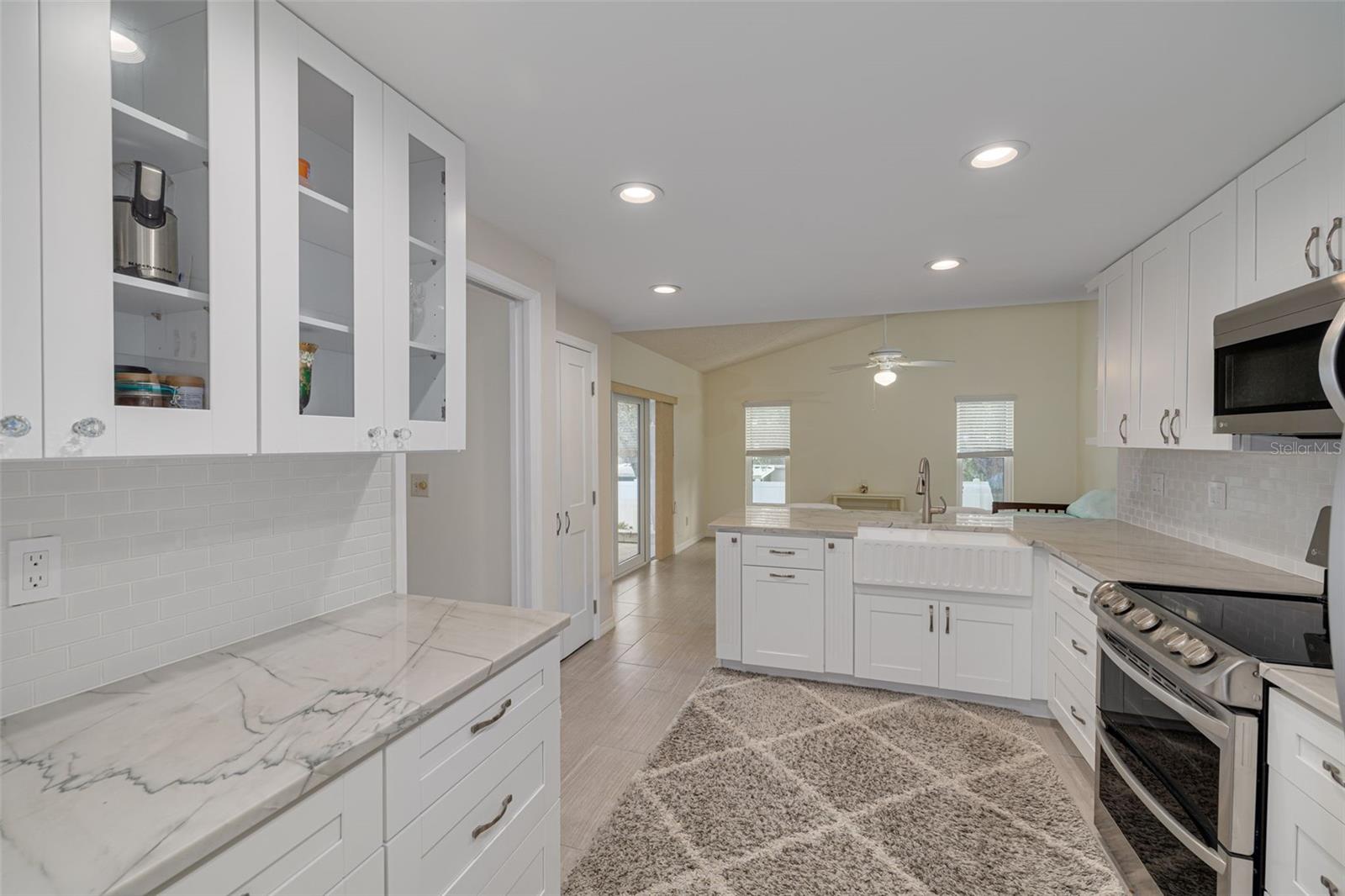 Kitchen open to Family Room