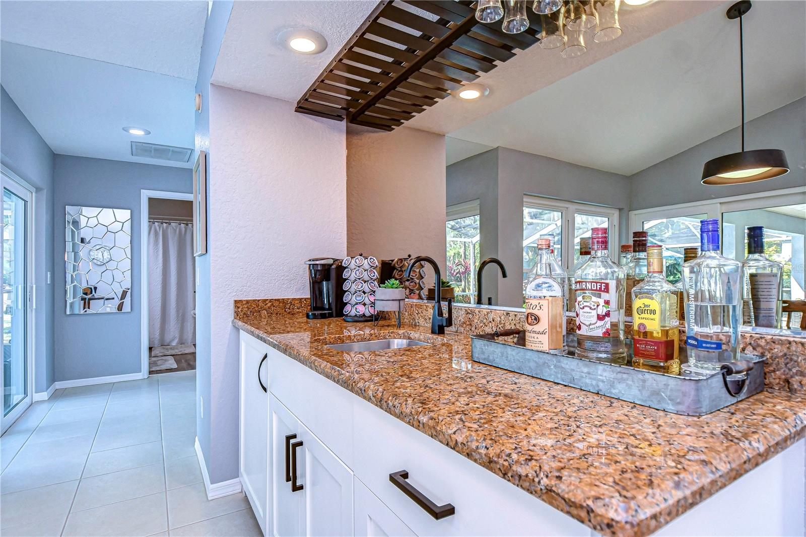 Wet bar is perfect for entertaining guests!