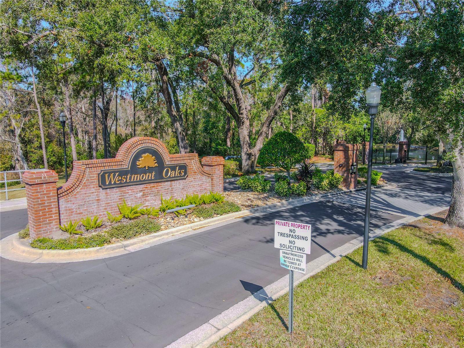 Westmont Oaks entrance off W Linebaugh Ave