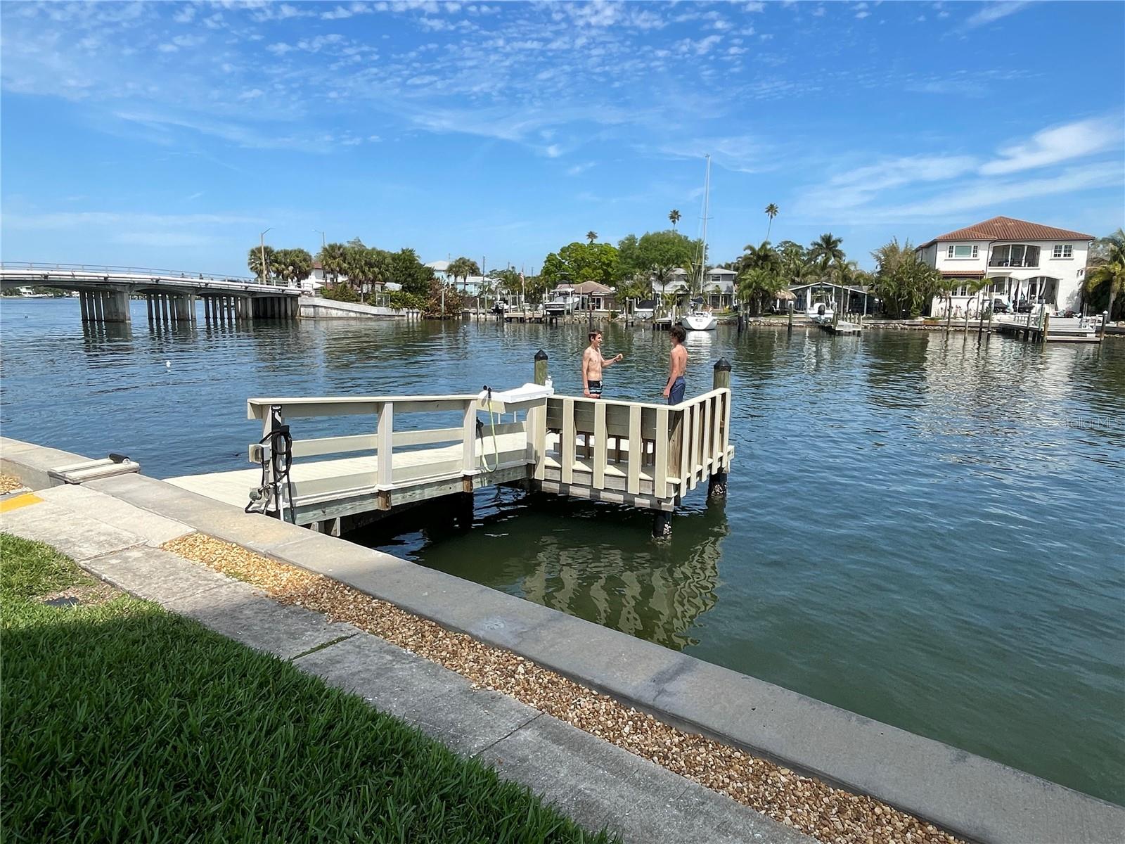 Swimming or fishing dock