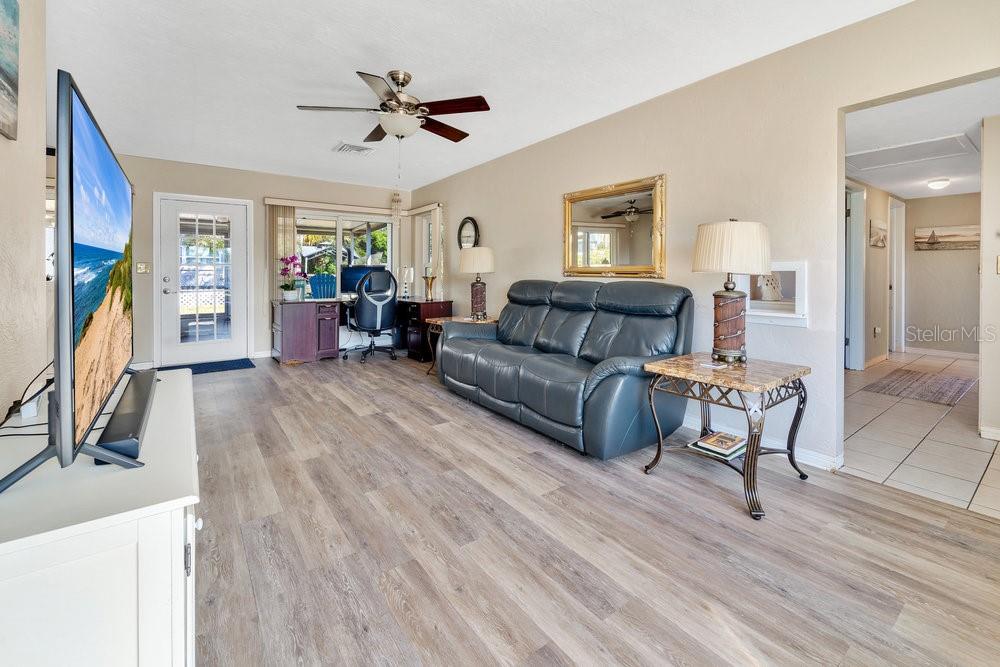 Vinyl flooring in the living room