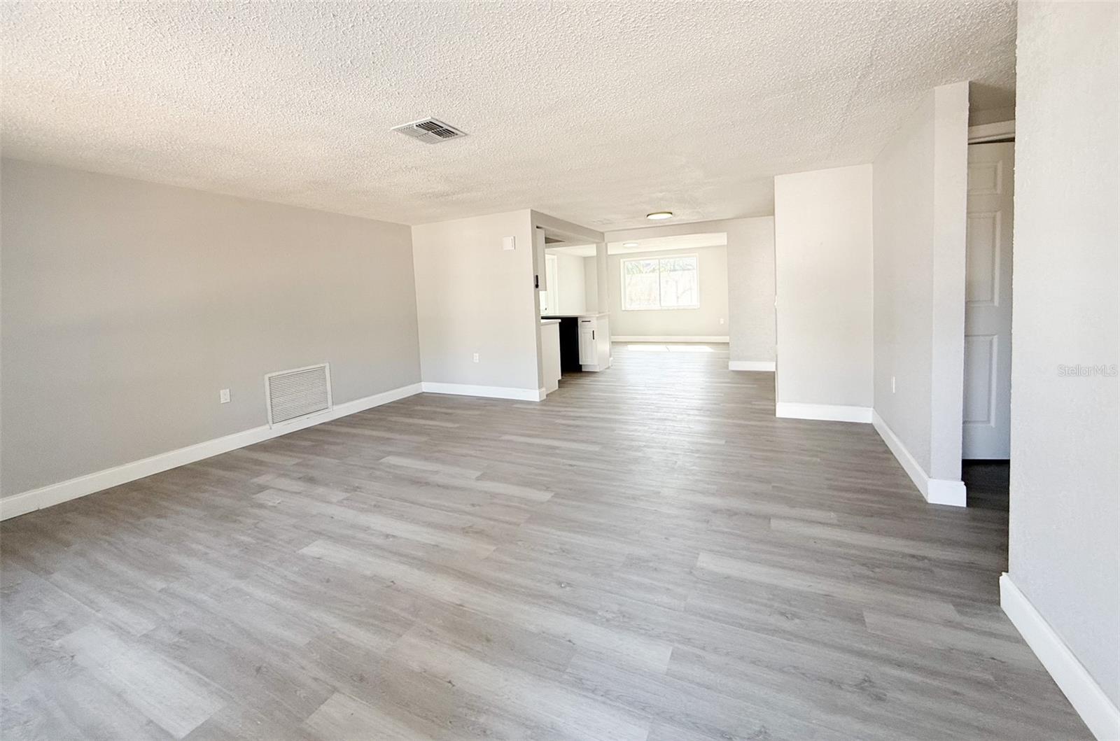 From the front door looking at the large living room.