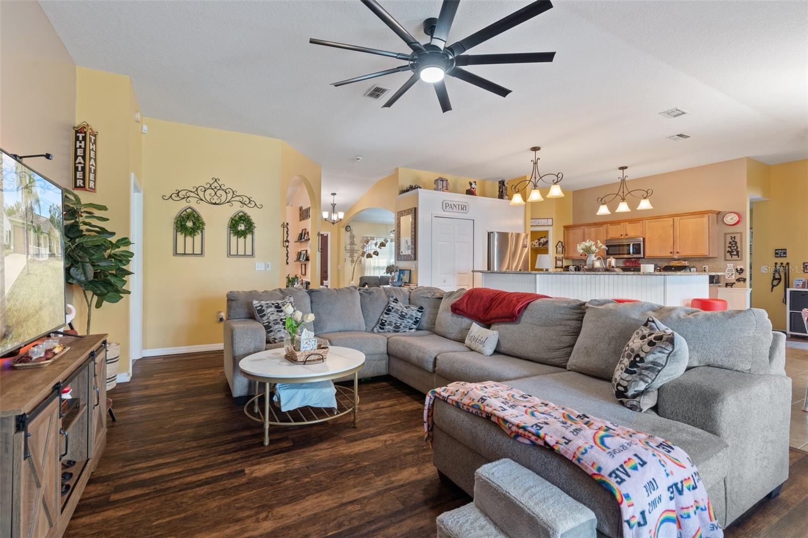 Beautiful Family Room open to the kitchen