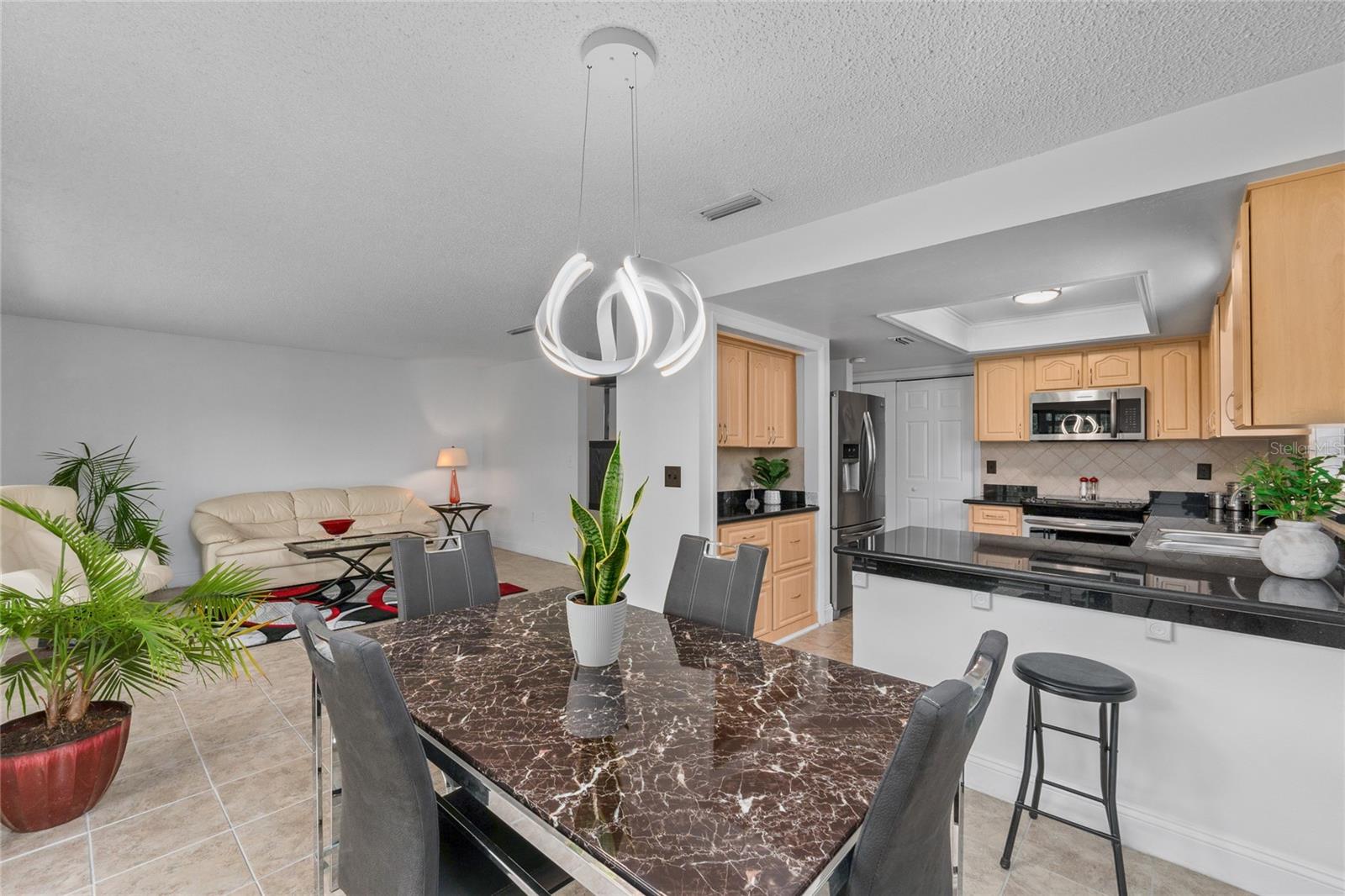 Dining Room and Open Living Room space