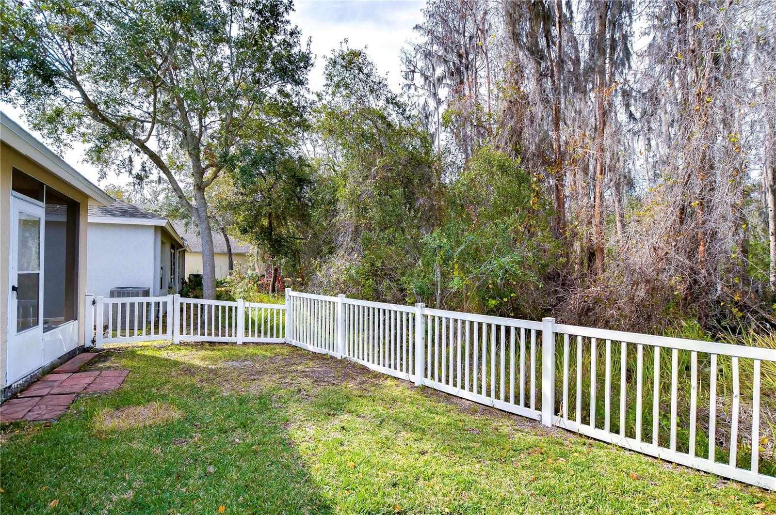 Fully fenced backyard