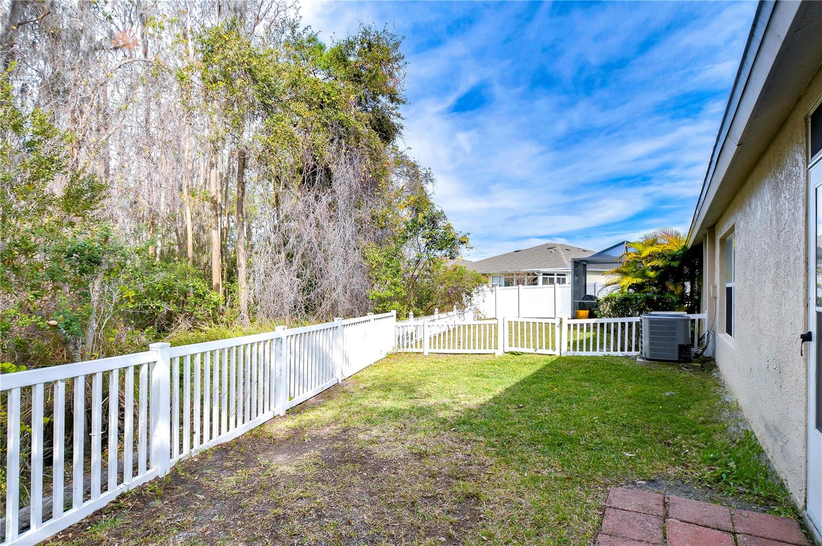 Fully fenced backyard