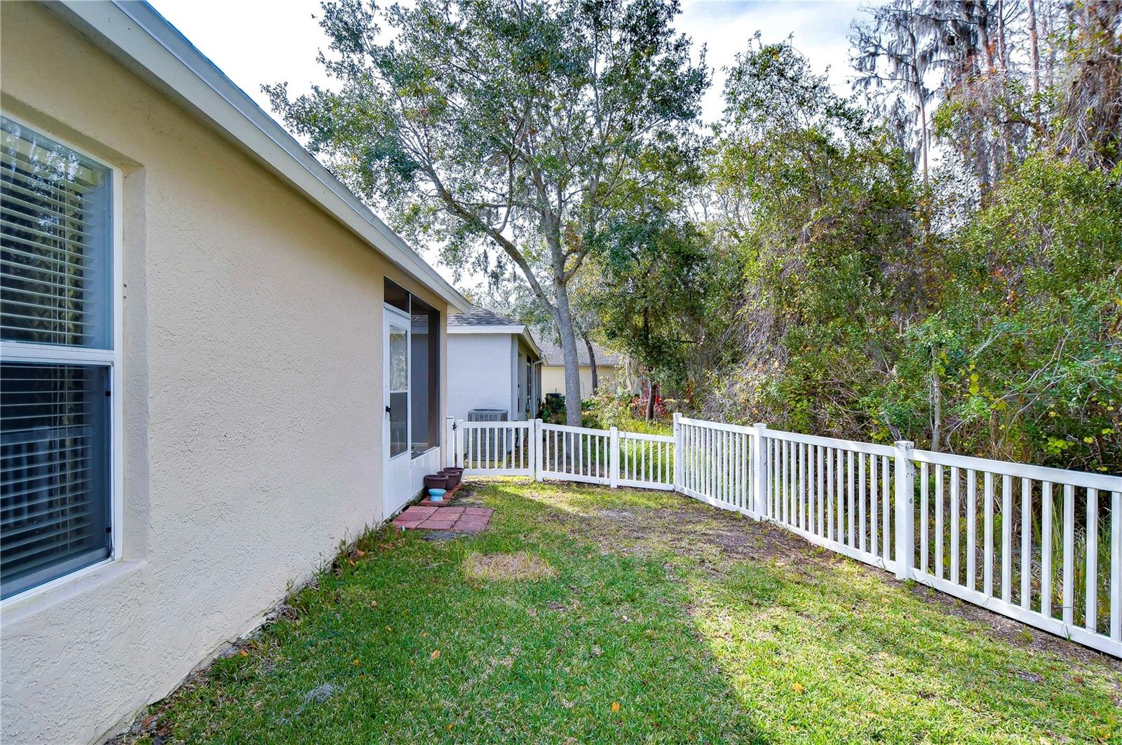 Fully fenced backyard