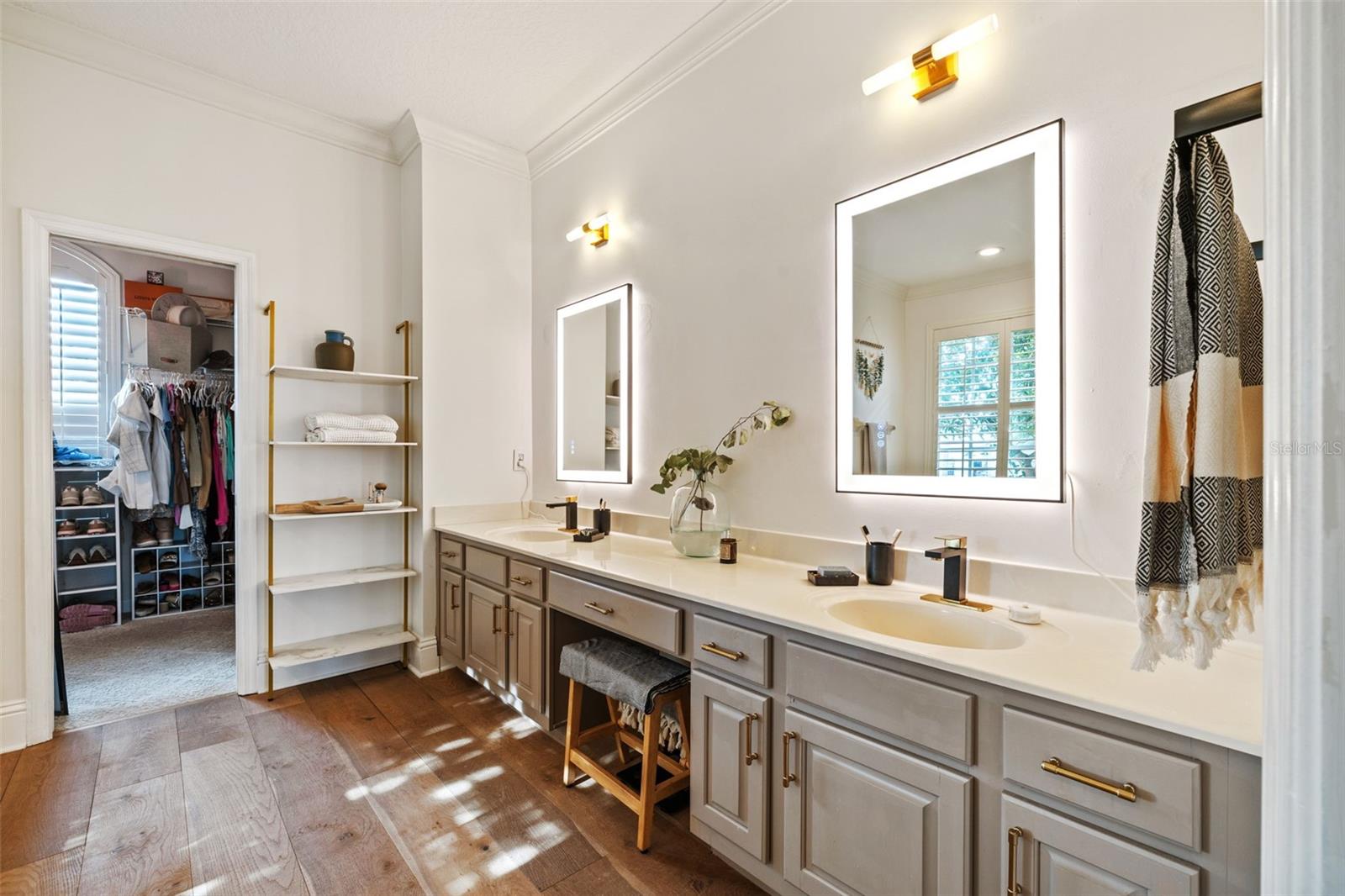 Primary Bathroom with large walk in closet