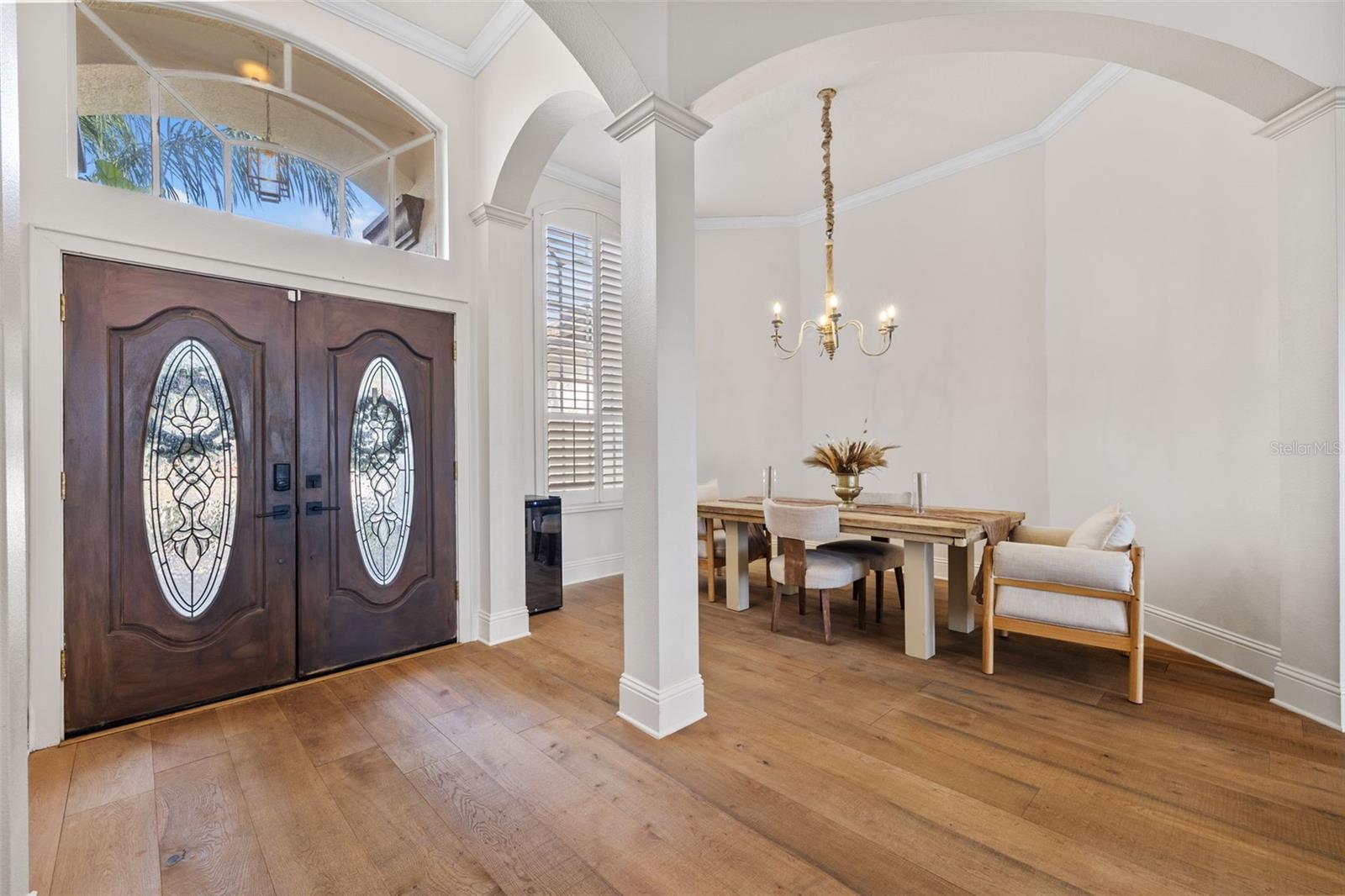 Foyer and dining room