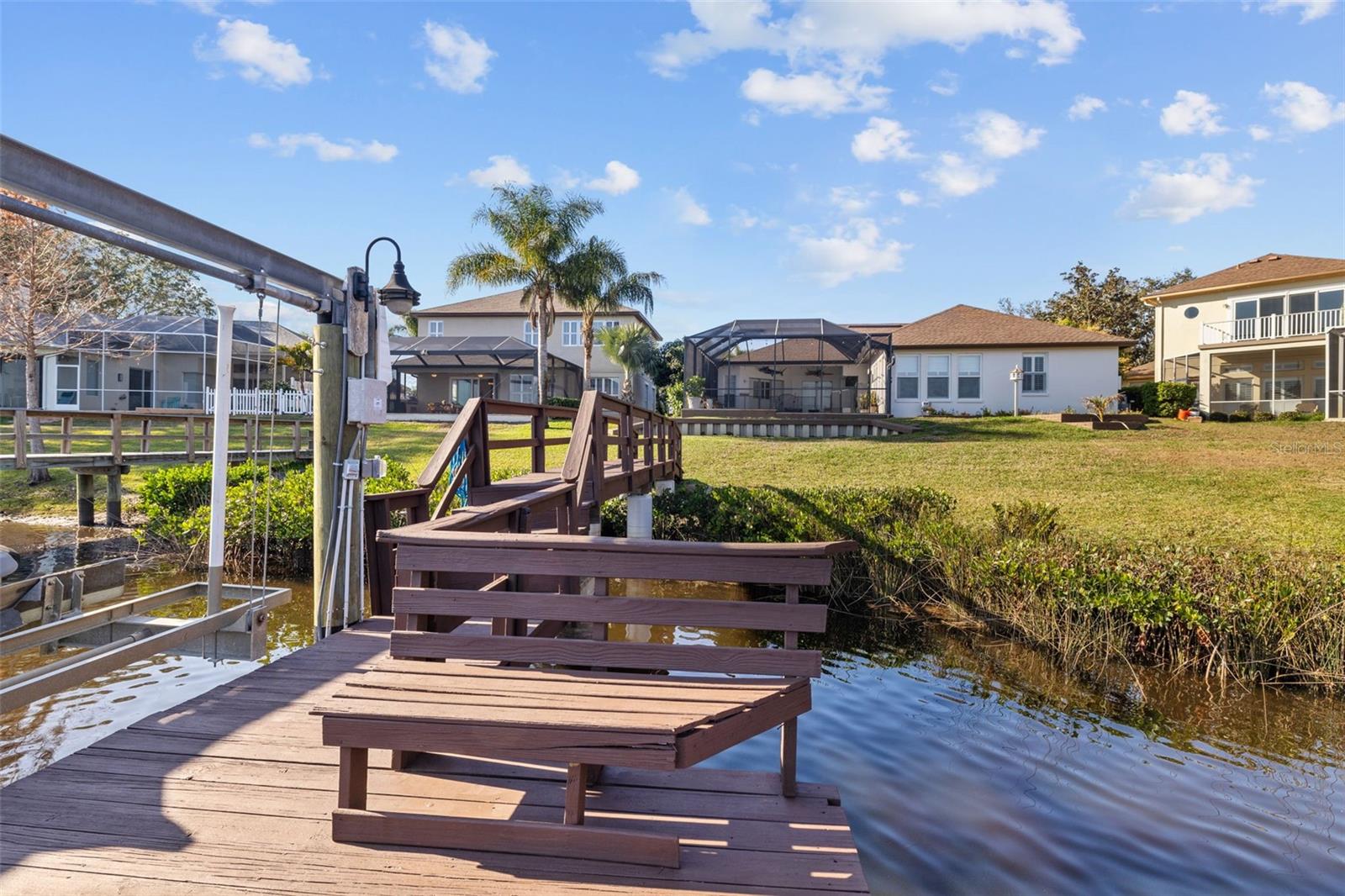 Dock with Boat Lift, with access to the Gulf