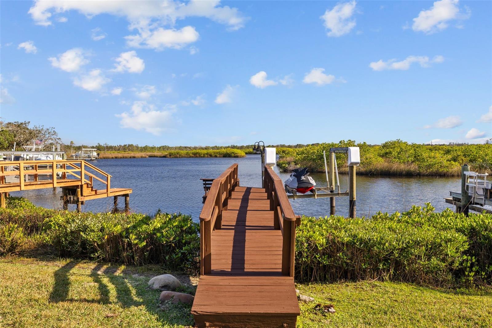 Boat Dock, access to the Gulf