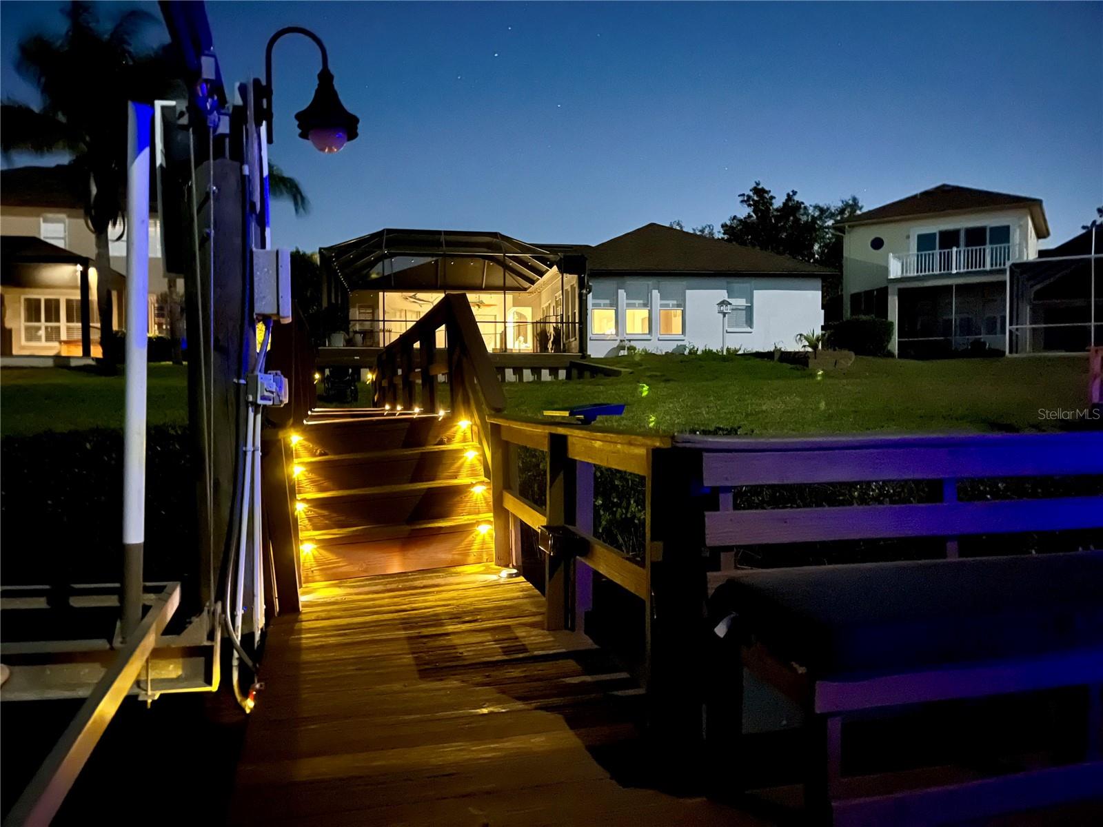 Dock and water at night!