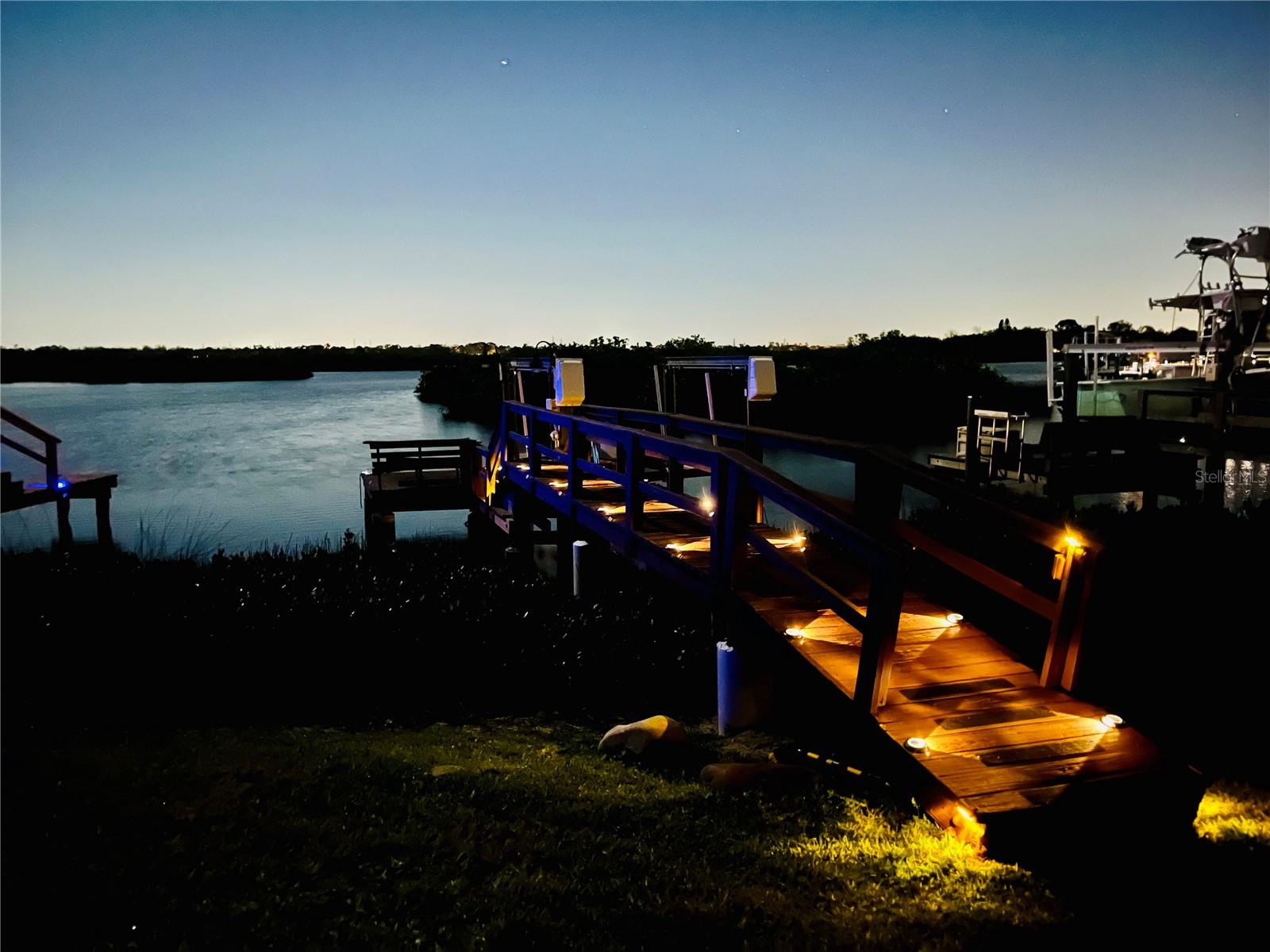 Dock and water at night!