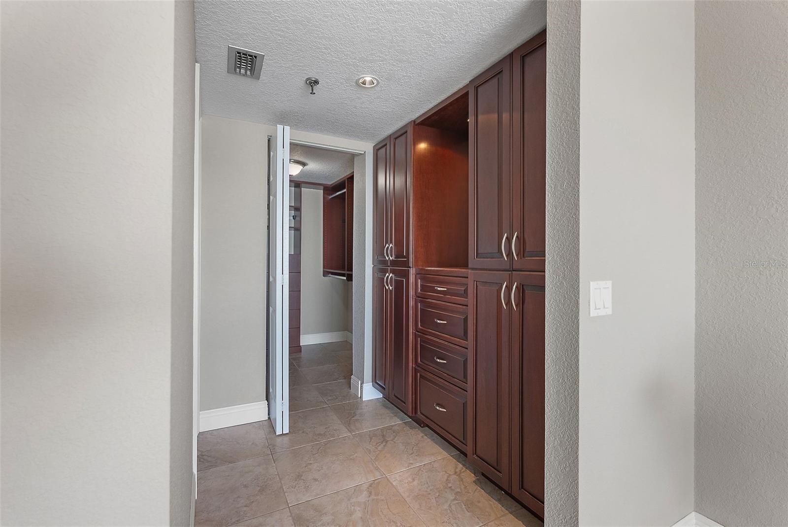 Second bedroom built-in closet area