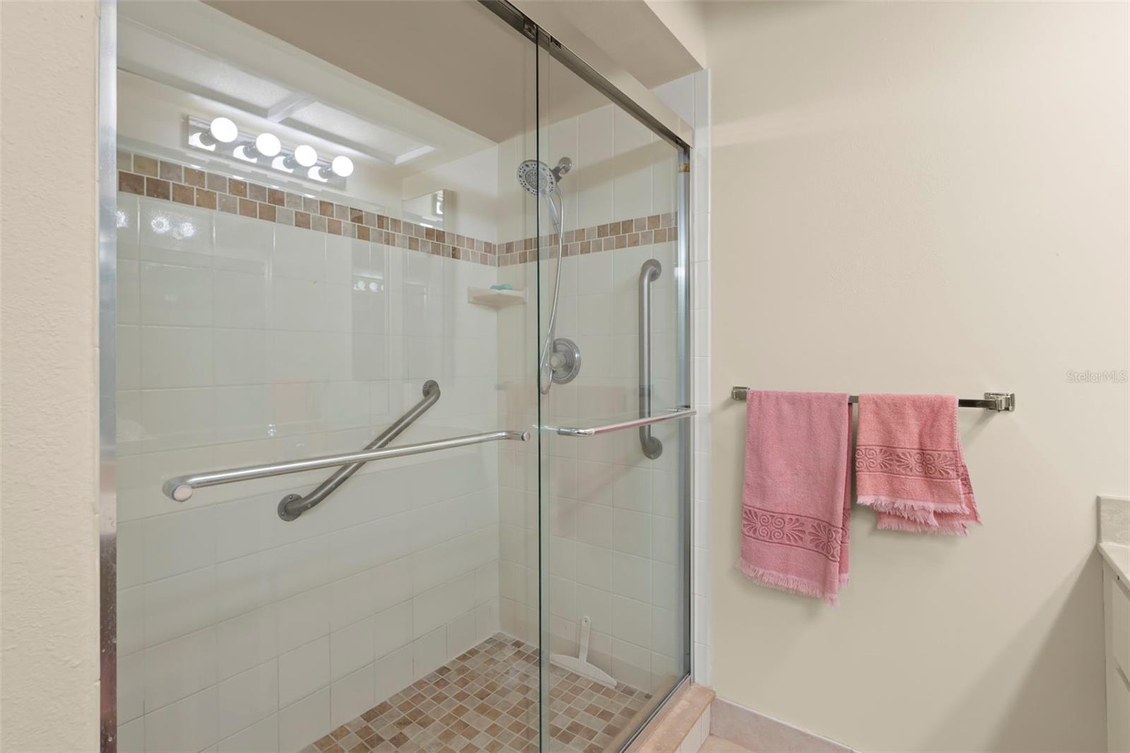 SHOWER IN MASTER BATHROOM