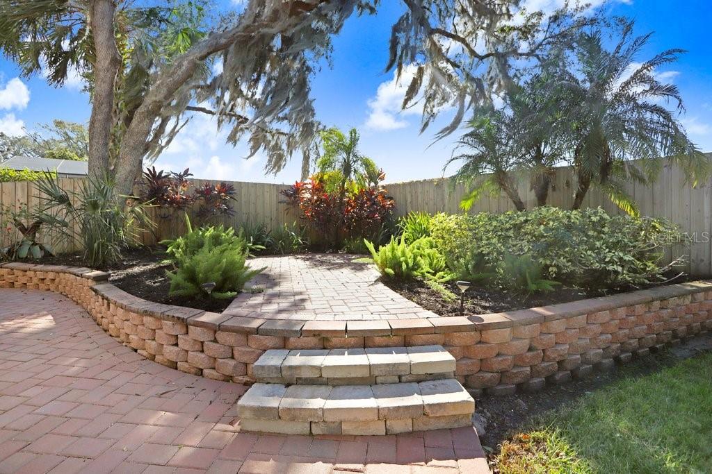 Beautifully landscaped back yard