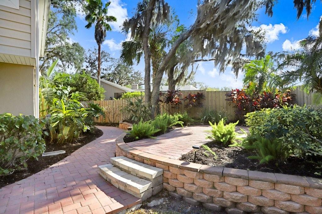 Beautifully landscaped back yard