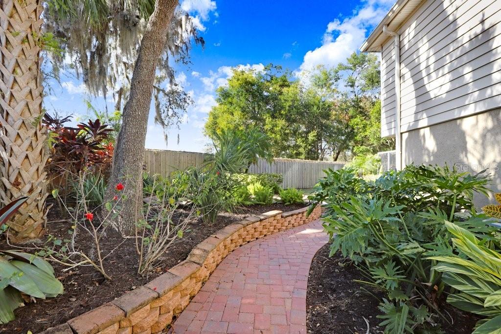 Beautifully landscaped back yard