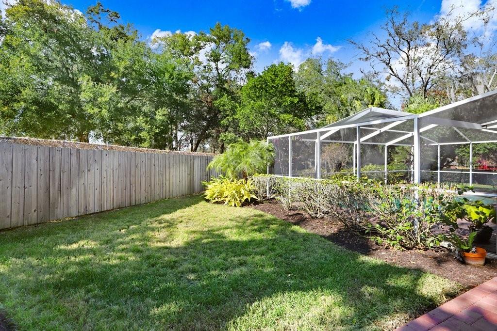 Beautifully landscaped back yard