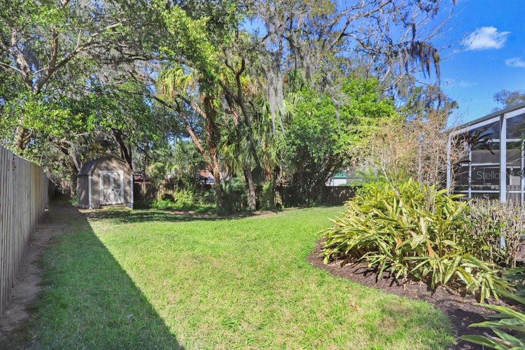 Beautifully landscaped back yard