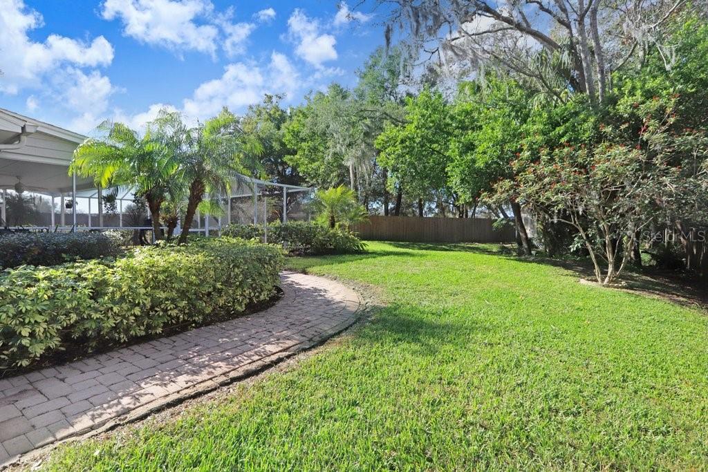 Beautifully landscaped back yard