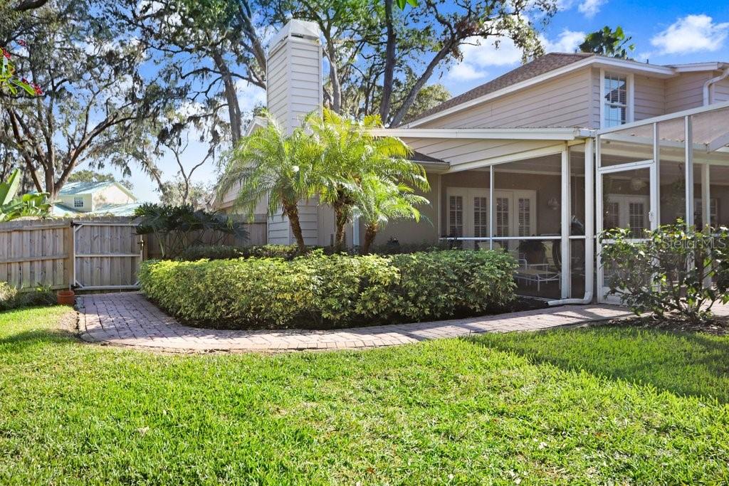 Beautifully landscaped back yard