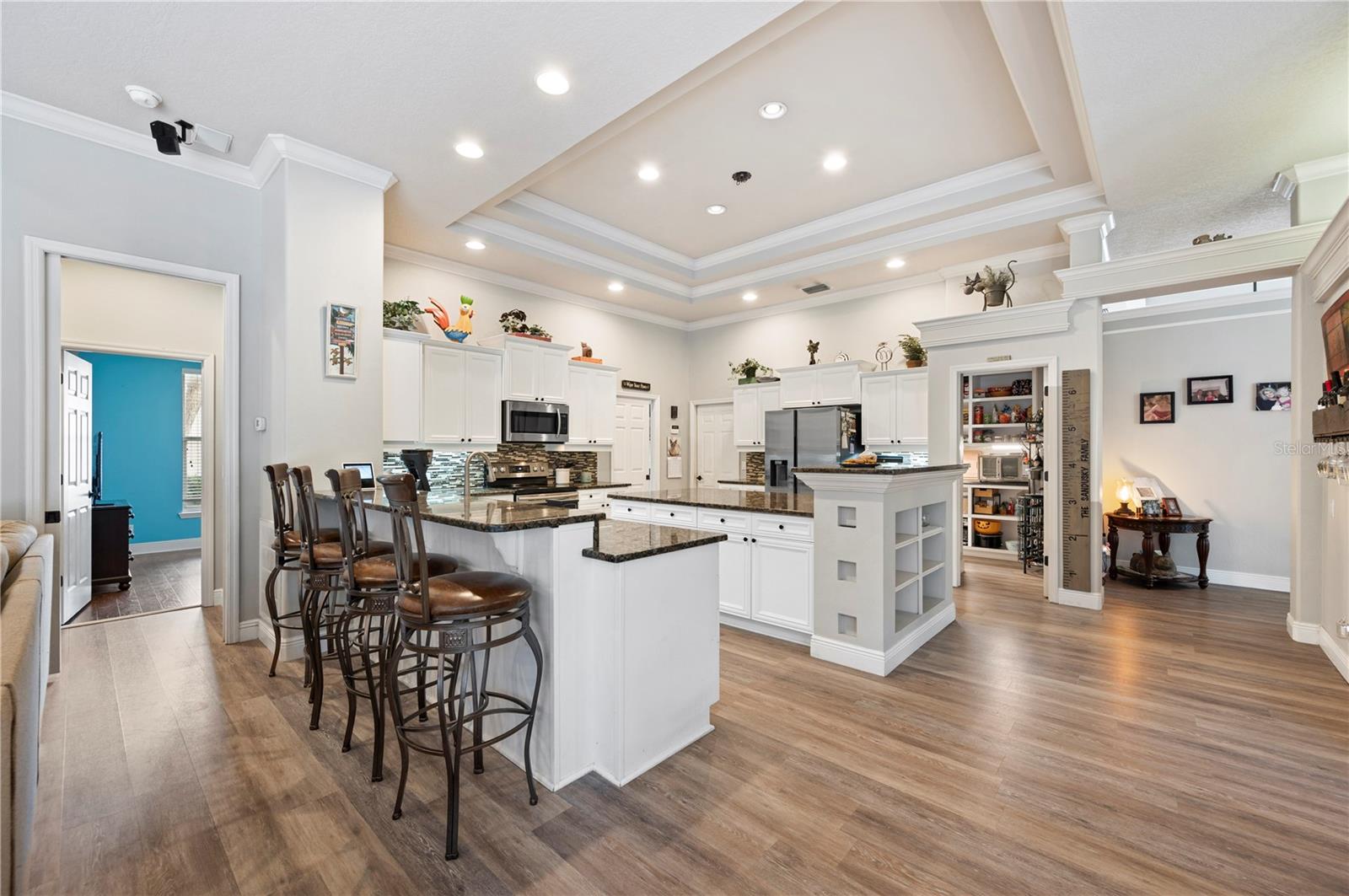 Kitchen with bar seating