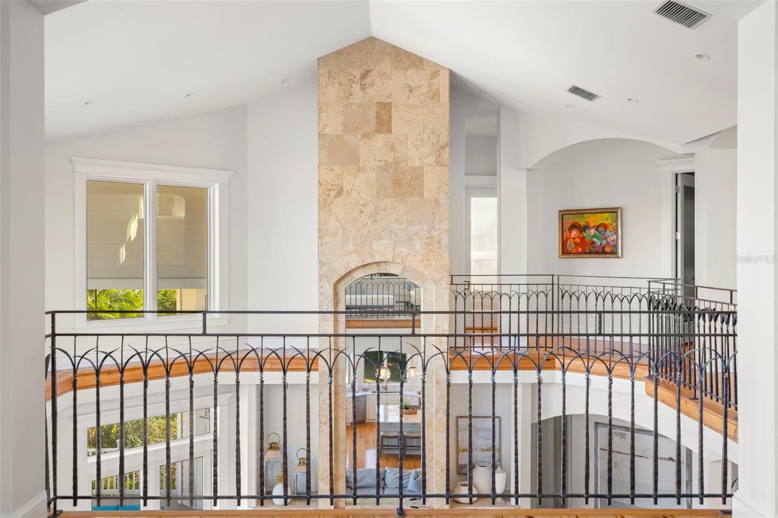 looking from loft to main living area