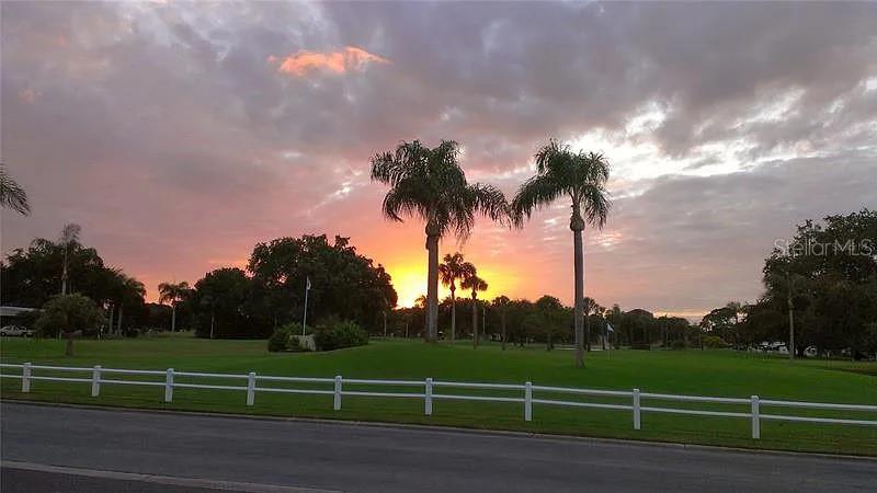 SUNSET OVER GOLD COURSE