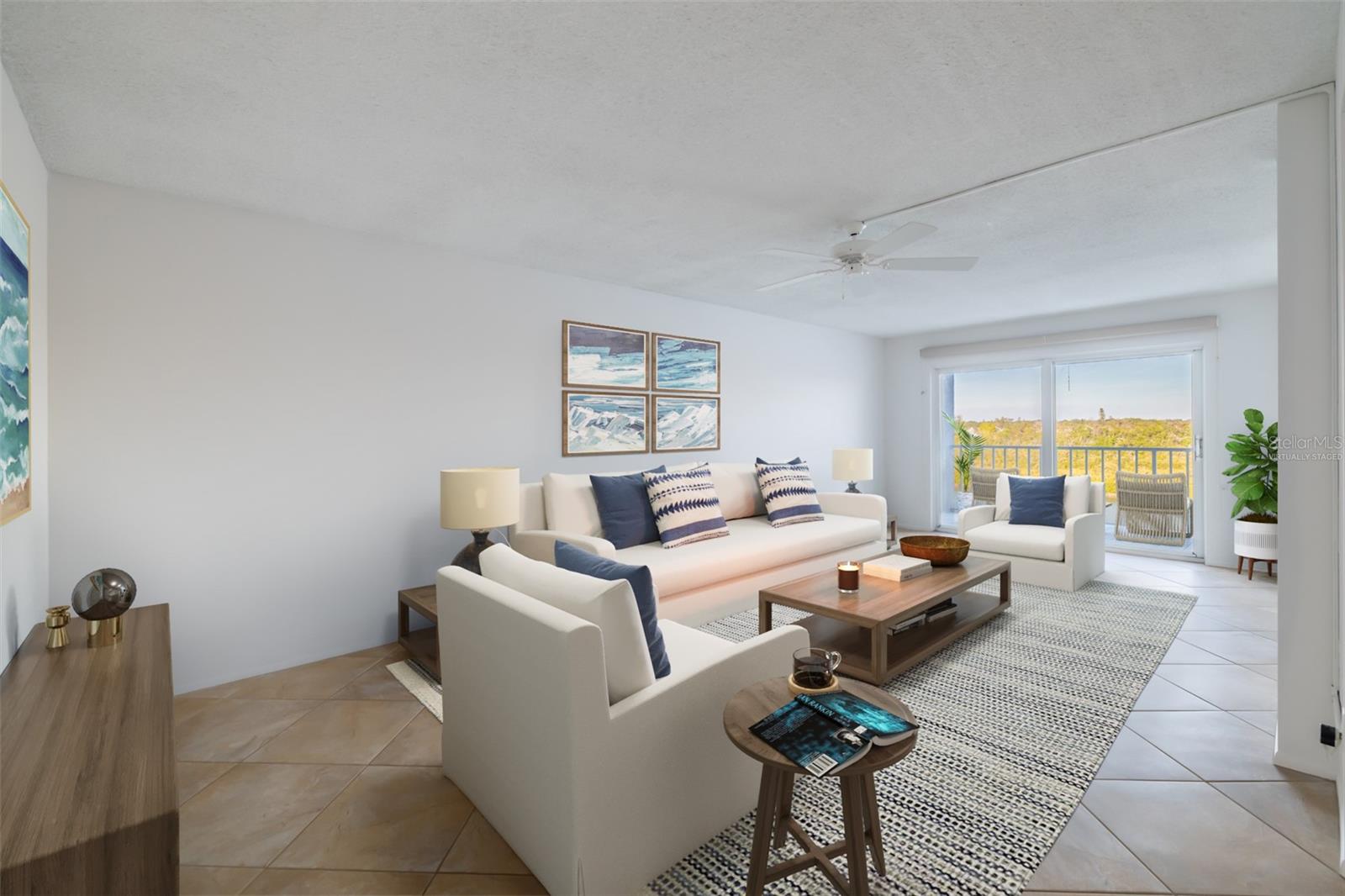 Virtually Staged - Spacious Living Room.