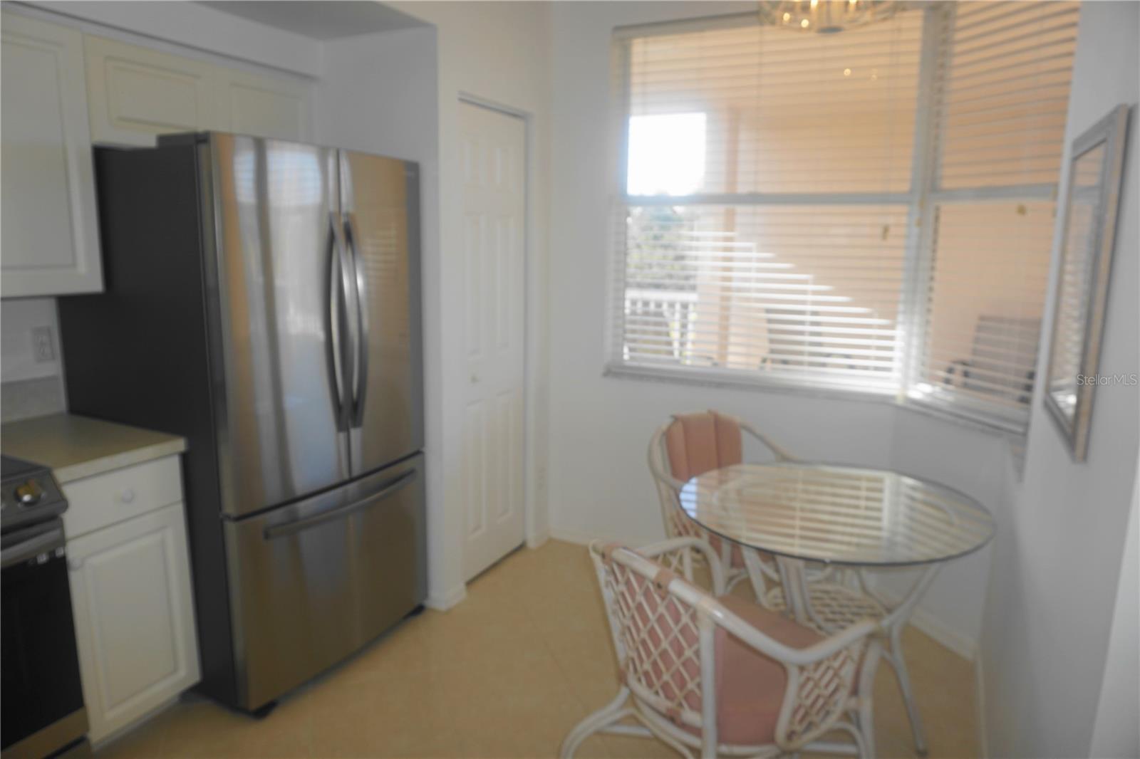 The kitchen even includes a sunny eat-in area!