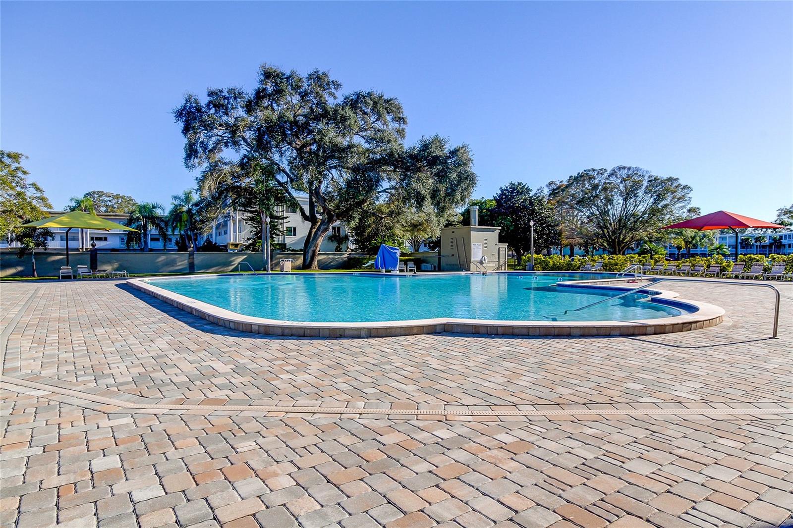 Pool across the street from the condo