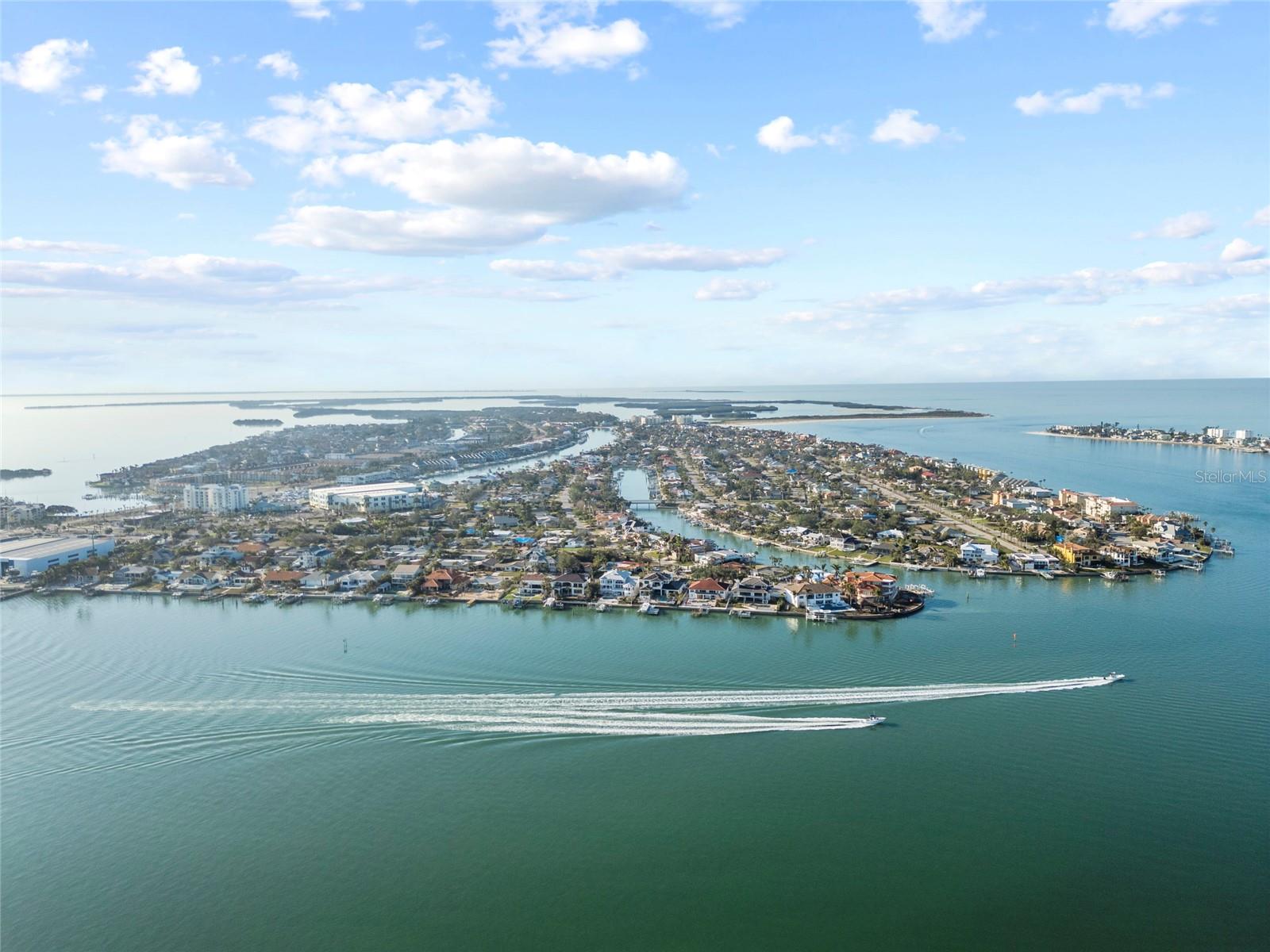 Aerial view of Tierra Verde looking south