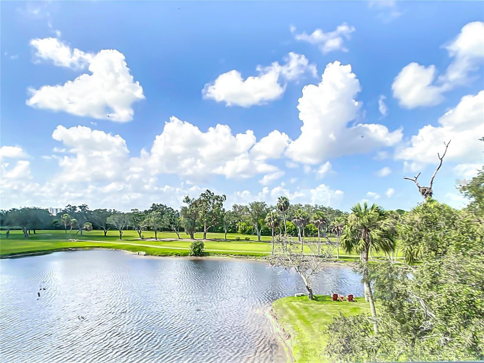 The views from your balcony are truly serene, with the tranquil pond creating a peaceful backdrop and the lush landscaping offering a breathtaking, picturesque setting.