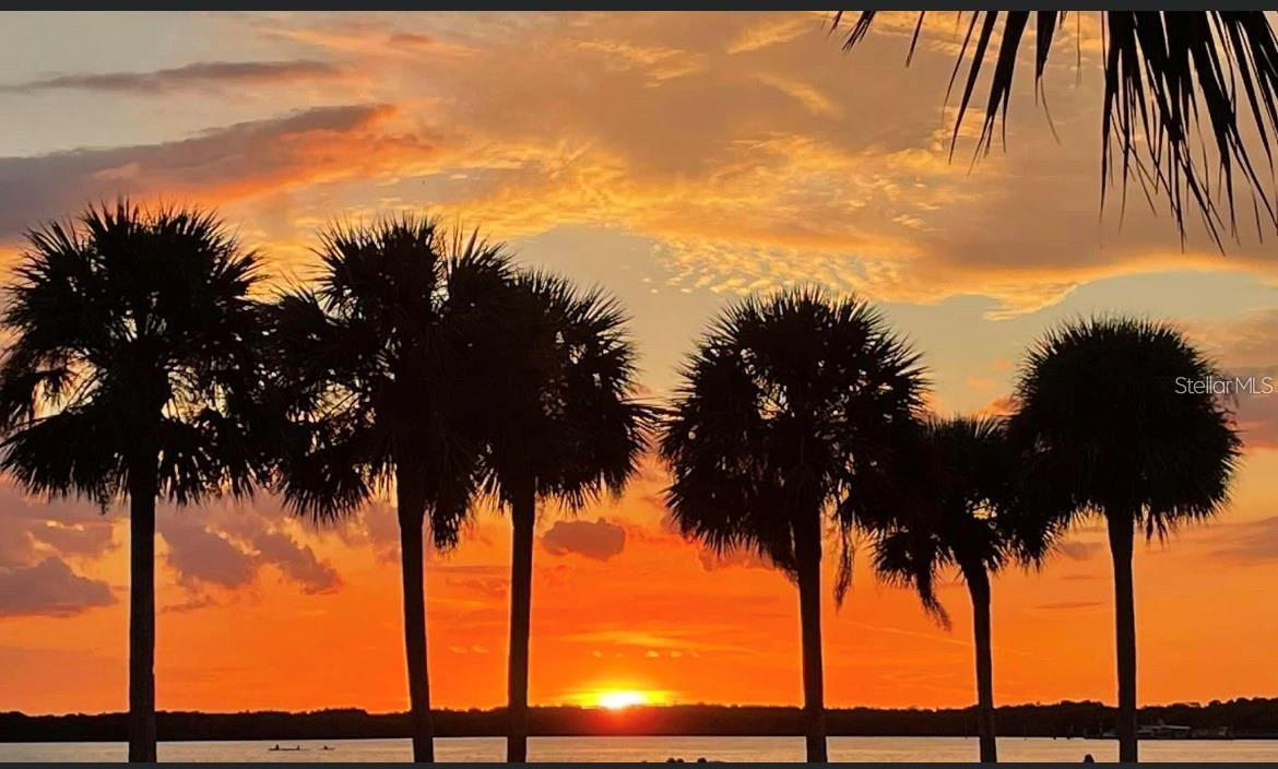 Sunset on Dunedin causeway