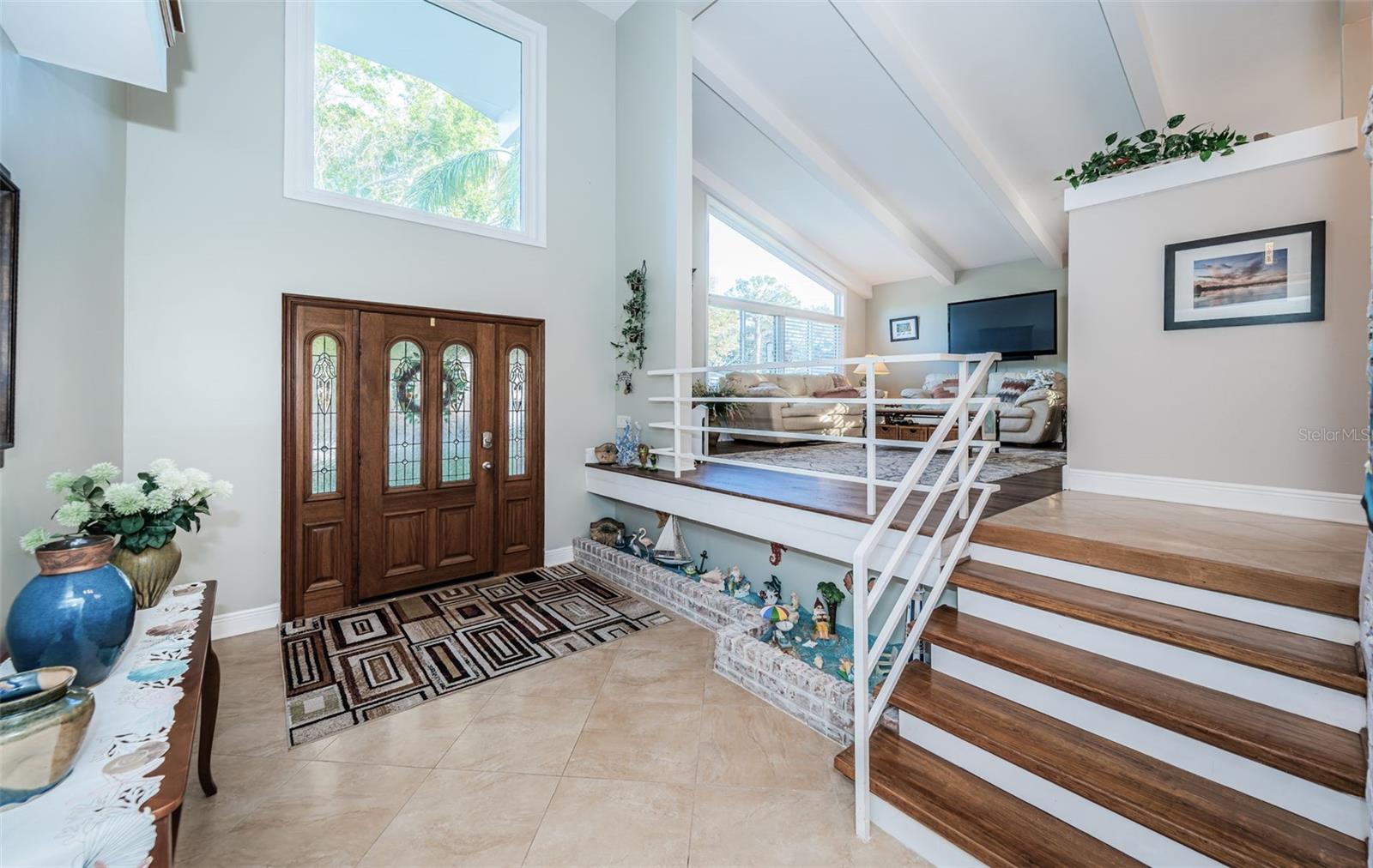 Foyer with Soaring Two Story Ceiling