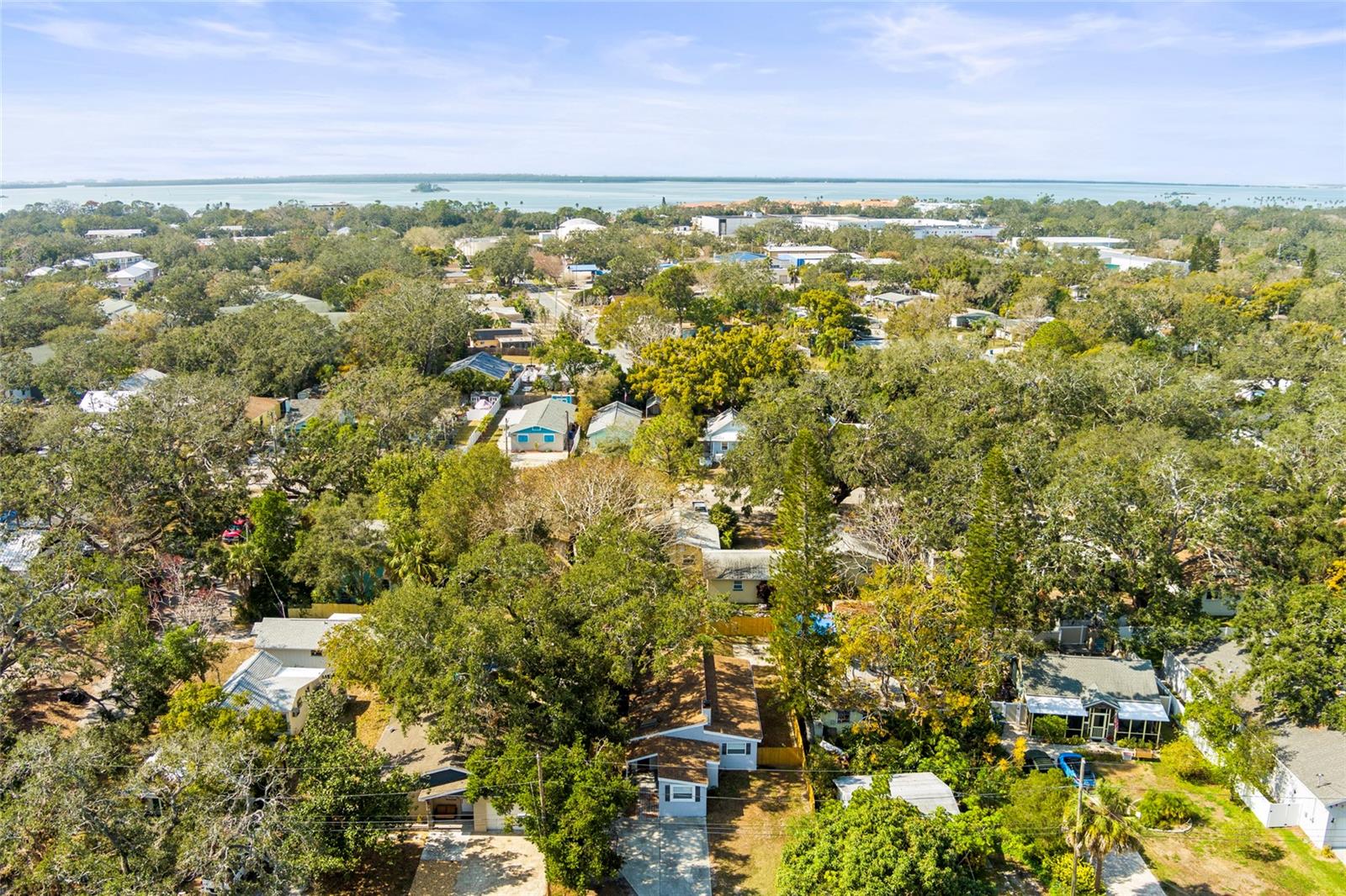 Aerial view of neighborhood