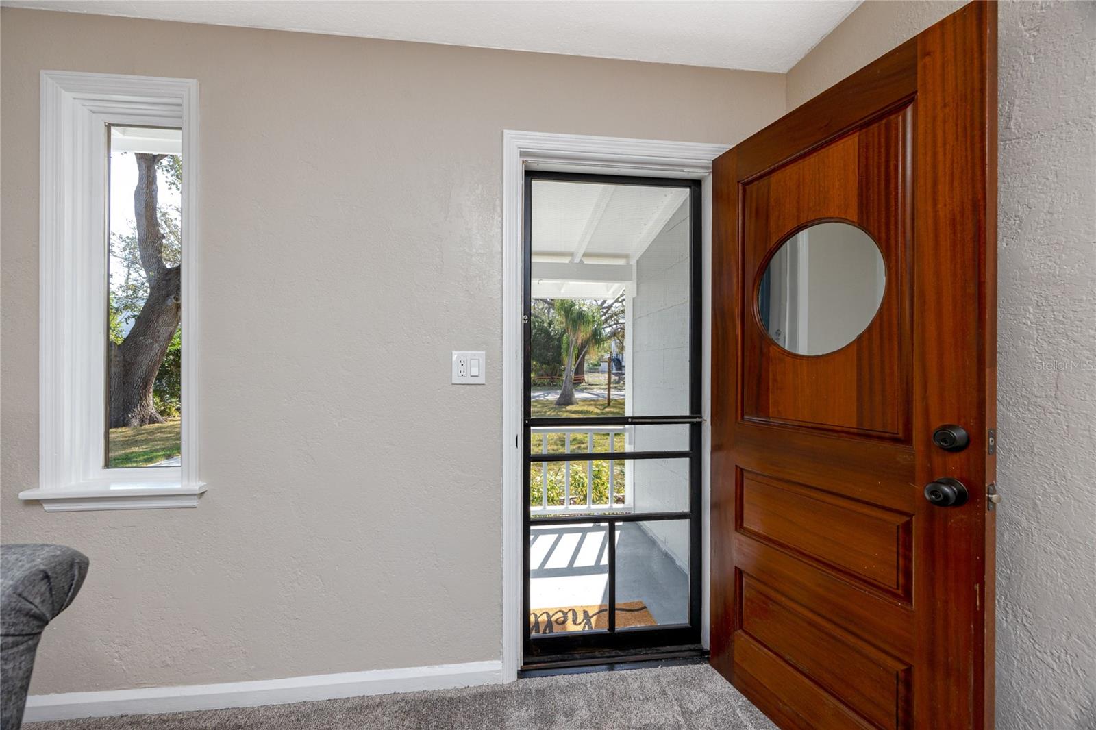 Entry with Custom Mahogany Front Door