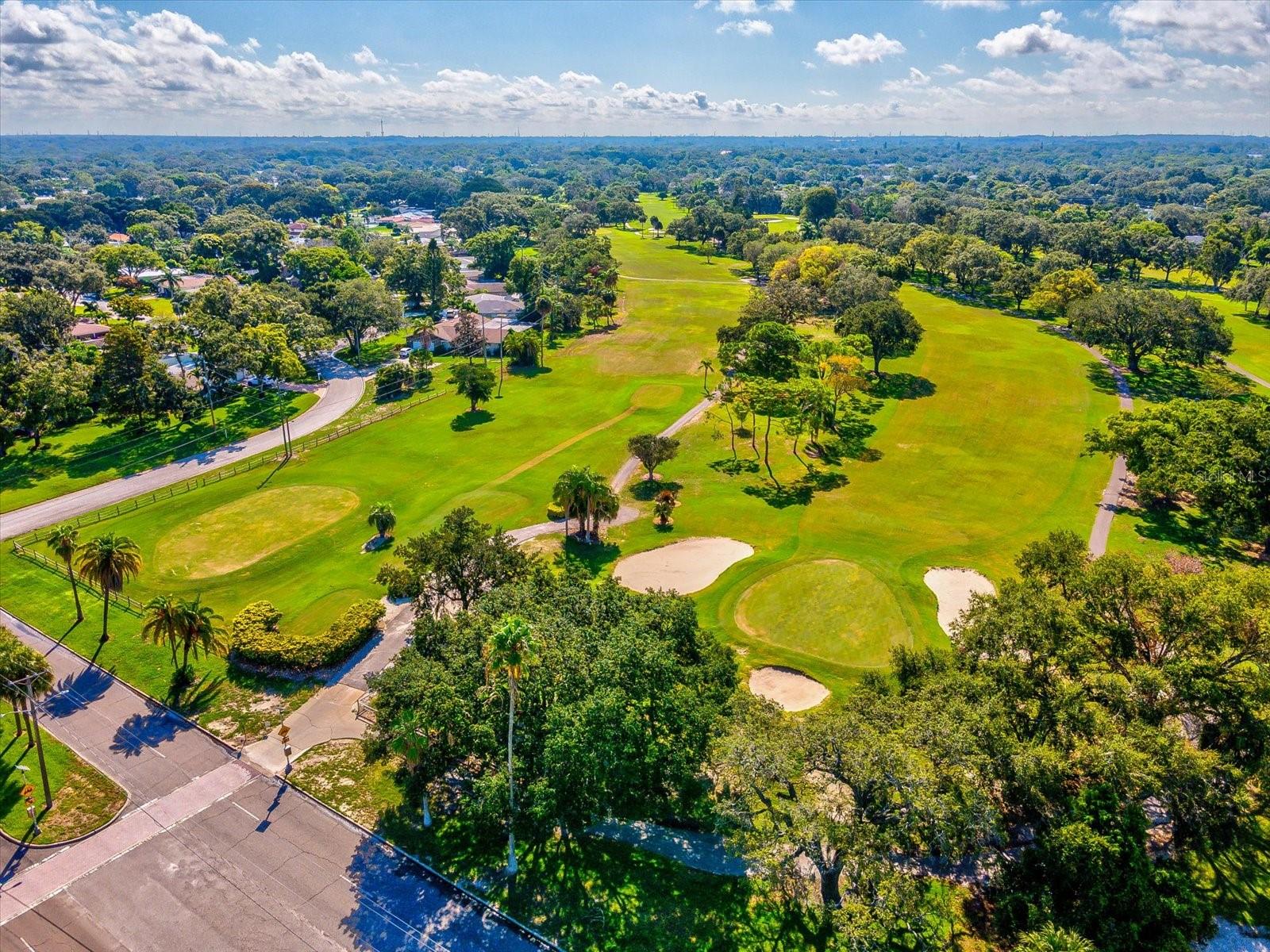 Quick ride in your Golf Cart to the Dunedin Golf Course!