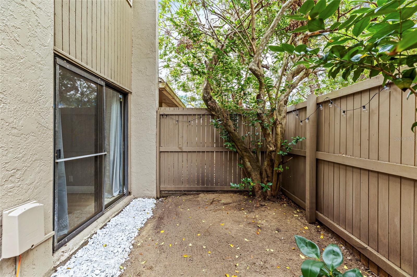 outdoor space off the living room