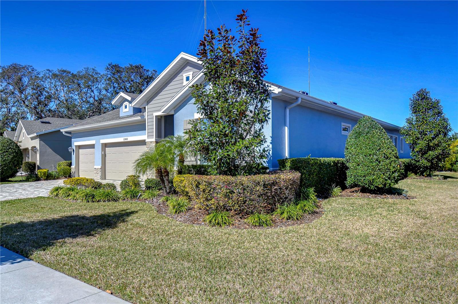 Lush landscaping lines the property!