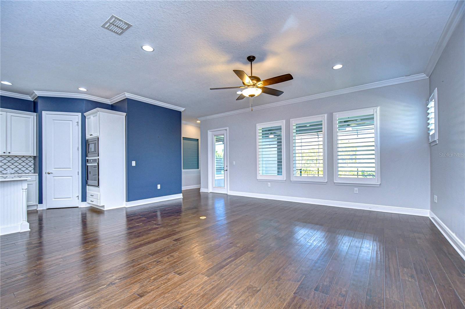 So much space in this open floor plans living area!